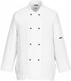 Jacheta bucatar, maneca lunga, pentru femei, alb, regular, Rachel Chefs, Portwest 