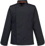 Jacheta bucatar, maneca lunga, stretch, negru, regular, Mesh Air Pro, Portwest 