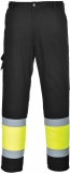 Pantaloni de serviciu Hi-Vis contrast clasa 1, galben/negru, regular, Lightweight, Portwest