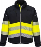 Jacheta Hi-Vis Softshell clasa 1, negru/galben, Portwest