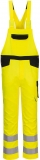 Pantaloni cu bretele Hi-Vis, galben/negru, regular, PW2, Portwest