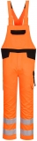Pantaloni cu bretele Hi-Vis, portocaliu/negru, regular, PW2, Portwest