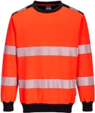 Hanorac cu guler Hi-Vis, rosu/negru, Portwest