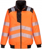 Jacheta Hi-Vis pilot 3 in 1, portocaliu/negru, regular, PW3, Portwest