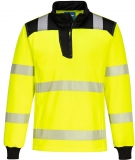 Hanorac Hi-Vis, fermoar 1/4, galben/negru, regular, PW3, Portwest