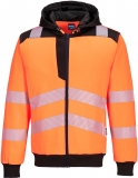 Hanorac Hi-Vis cu fermoar, portocaliu/negru, regular, PW3, Portwest