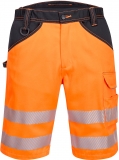 Pantaloni scurti Hi-Vis, portocaliu/negru, regular, PW3, Portwest