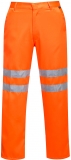 Pantaloni de serviciu Hi-Vis Poli-bumbac, portocaliu, tall, Portwest