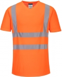 Tricou Hi-Vis cu anchior, cu insertii de plasa, portocaliu, regular, Cotton Comfort, Portwest