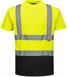 Tricou Hi-Vis, in doua nuante, galben/negru, regular, Portwest