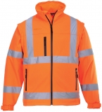 Jacheta Hi-Vis softshell (3L), portocaliu, regular, Portwest