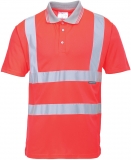 Tricou polo cu maneci scurte Hi-Vis, rosu, regular, Portwest
