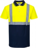 Tricou polo Hi-Vis, galben/navy, regular, two tone, Portwest