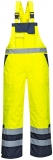Salopeta cu pieptar Hi-Vis, captusita, galben, regular, contrast, Portwest