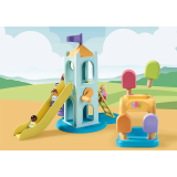 Playmobil - 1.2.3 Castel de aventura cu stand de inghetata