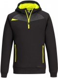 Hanoracul cu gluga, fermoar 1/4, negru, regular, DX4, Portwest