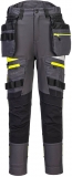 Pantaloni cu buzunare Holster, pentru femei, gri metalic, regular, DX4, Portwest