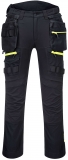 Pantaloni Hi-Vis cu buzunare Holster, negru, regular, DX4, Portwest