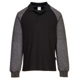 Tricou polo cu maneci rezistente la taieturi, negru, regular, Portwest