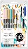 Markere caligrafice Watercoloring Cozy time, 9/set Tombow