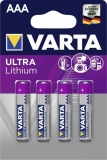 Baterie litiu, Ultra Lithium R3 (AAA), 1.5V, 4 buc/blister Varta