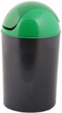Cos colectare selectiva sticla, capac batant, verde, 12 L Delta