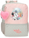 Ghiozdan fete clasa 0, Disney Minnie Mouse Wild Nature, multicolor