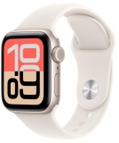 Apple Watch SE (2025), GPS + Cellular, Carcasa Starlight Aluminium 40mm, Starlight Sport Band - S/M