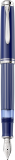 Stilou Souveran M815 Striped Blue EF, penita aur 18k, accesorii placate cu paladiu, corp albastru/argintiu, Pelikan