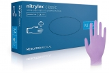 Manusi examinare nitril Classic, fara pudra, violet, M, 100 buc/set Nitrylex
