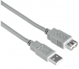 Cablu extensie USB 2.0, gri, 3 m, Mufa A HAMA 
