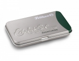 Patroane cerneala premium Edelstein in caseta metalica, verde Aventurine, 6 bucati/set, Pelikan