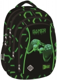 Ghiozdan ergonomic St.Right, 4 compartimente, Green Level