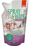 Detergent lichid rezerva suprafete universal, Spray&Wipe, 500 ml, Sano