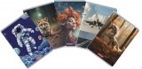 Caiet A5 48 file, hartie 70g/mp FSC mix, patratele, Megamix 2, diverse modele, Herlitz