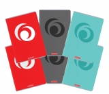 Caiet A4, 48 file, hartie 70g/mp FSC mix, patratele, Rainbow, diverse culori, 5 buc/set, Herlitz