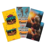 Caiet A4 60 file, hartie 70g/mp FSC mix, patratele, Megamix, diverse modele, 5 buc/set, Herlitz
