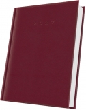 Agenda datata 2027 Herlitz, A5, 352 pagini, coperta buretata, culoare albastru bordo