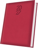 Agenda datata Tucson 2027 Herlitz, A5, 352 pagini, coperta buretata, culoare rosu coral