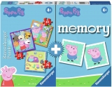Puzzle + Joc Memory Peppa Pig, 25/36/49 Piese Ravensburger