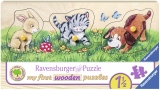 Puzzle Din Lemn Animalute, 3 Piese Ravensburger