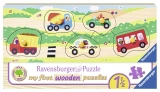 Puzzle Din Lemn Cu Vehicule, 5 Piese Ravensburger