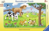 Puzzle Animale Prieteni, 15 Piese Ravensburger