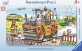 Puzzle Compactor Asfalt, 15 Piese Ravensburger