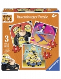 Puzzle Minions 3 In 1, 25/ 36/ 49 Piese Ravensburger