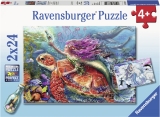 Puzzle Aventura Sirenei, 2X24 Piese Ravensburger
