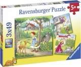 Puzzle Personaje Disney, 3X49 Piese Ravensburger