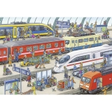 Puzzle Statie De Tren, 2X24 Piese Ravensburger