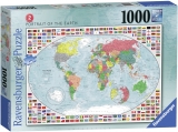 Puzzle Harta Politica A Lumii 2, 1000 Piese Ravensburger