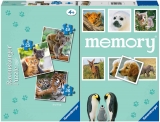 Puzzle + Joc Memory Animale, 25/36/49 Piese Ravensburger